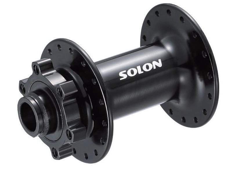 Втулка передняя Solon DH908TF BOOST 32H DISC M15*110mm, ось 15мм, крепление IS6, 2 промподшипника, черная