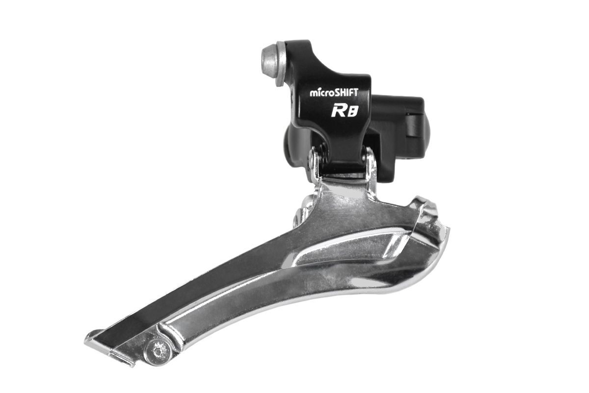 Переключатель передний MICROSHIFT FDR252B,46-52T,2звезды,н.тяга,хомут 34.9,ChainLine 43.5mm шоссе