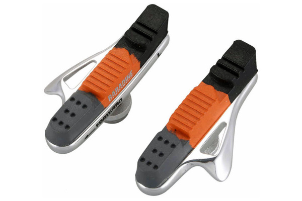 Колодки тормозные Baradine 470TC, для шоссе 55мм, картриджные, черные\оранжевый\серый